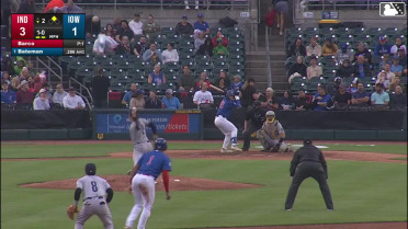 Brett Bateman singles on a ground ball to right fielder Davis Wendzel. Christian Bethancourt scores.
