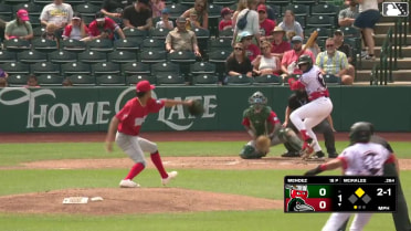 Emil Morales singles on a ground ball to left fielder Kasen Wells. Eduardo Quintero scores.