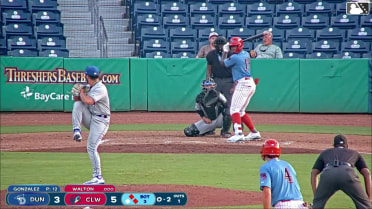 TJayy Walton singles on a sharp line drive to center fielder Blaine Bullard. Jonathan Hogart scores. Matthew Ferrara to 3rd.