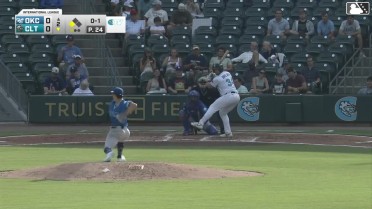 Josh Breaux out on a sacrifice fly to left fielder Tommy Edman. Ryan Galanie scores.