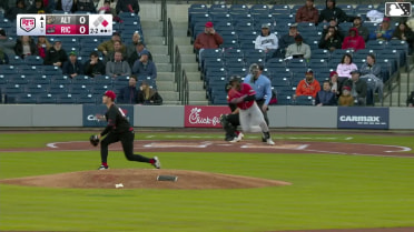 Callan Moss doubles (1) on a line drive to right fielder Turner Hill. Duce Gourson scores.