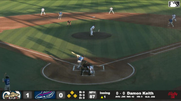 Damon Keith singles on a line drive to right fielder Colby Shade. Jesús Made scores. Josh Adamczewski to 3rd. Andrew Fischer to 2nd.