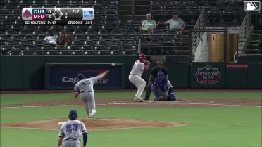 Jimmy Crooks homers (14) on a fly ball to left center field.