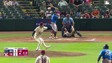 Cameron Leary singles on a ground ball to left fielder Jake Snider. Ryan Lasko scores.