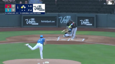 Diego Castillo singles on a ground ball to left fielder Michael Stefanic. Jarred Kelenic scores.