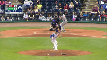 Lonnie White Jr. singles on a sharp ground ball to left fielder Conner Capel. Duce Gourson scores. Keiner Delgado to 3rd. Will Taylor to 2nd.