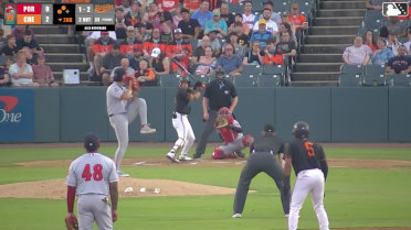Frederick Bencosme doubles (21) on a sharp line drive to right fielder Nelly Taylor. Griff O'Ferrall scores. Fernando Peguero scores.