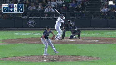 Core Jackson singles on a ground ball to center fielder Hedbert Perez. Manuel Palencia scores.