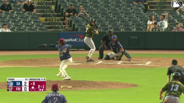 Albert Fabian singles on a line drive to center fielder Marcus Lee Sang. Ryan Jackson scores.