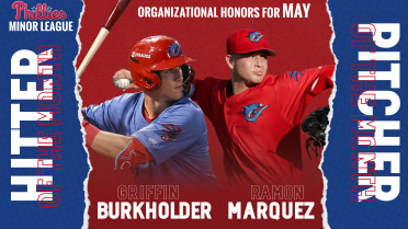 Griffin Burkholder and Ramón Márquez Take Phillies Organizational Honors for May