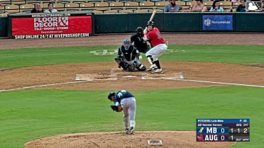 Yamvier Carrero homers (3) on a fly ball to left field. Dallas Macias scores. Matt Scannell scores.