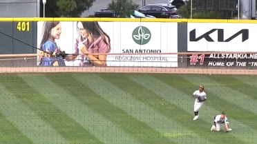 Jose Ortiz makes a diving catch in center