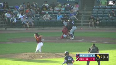 Marek Houston singles on a ground ball to center fielder Jared Sundstrom. Jaime Ferrer scores. Quinn McDaniel to 3rd.