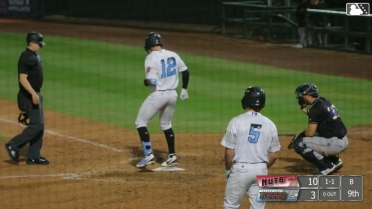 Colin Summerhill's first professional home run