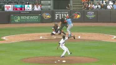Michael Chavis homers (19) on a line drive to left center field. Will Benson scores.
