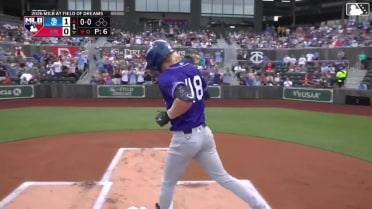 Ben Ross homers into the corn