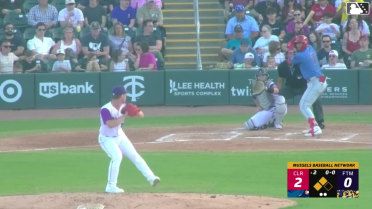 Alirio Ferrebus singles on a ground ball to third baseman Bryan Acuña. Tyler Pettorini scores. Griffin Burkholder to 2nd.