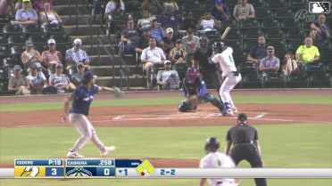Roni Cabrera singles on a ground ball to first baseman Jan Luis Reyes. Henry Ramos scores. Josh Hammond to 3rd. JC Vanek to 2nd.
