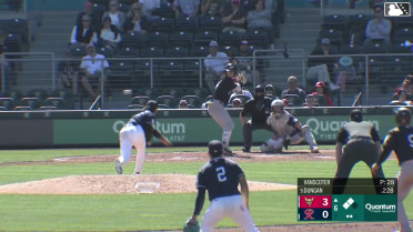 Clay Dungan singles on a soft line drive to right fielder Connor Joe. Nick Pratto scores. Rodolfo Durán scores.