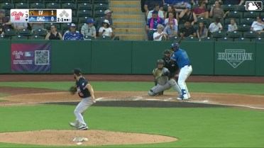 Chuckie Robinson homers (5) on a fly ball to left field.