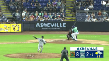John Garcia singles on a ground ball to third baseman Carlos Caro. Nick Monistere scores.