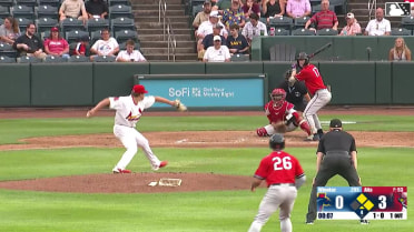 Brandon Winokur singles on a line drive to center fielder Miguel Ugueto. Kala'i Rosario scores. Billy Amick to 2nd.