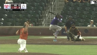 Adael Amador homers (8) on a line drive to right field.