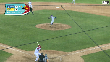 Joel Dragoo triples (1) on a fly ball to right fielder John Bay. Trent Farquhar scores. Luis Caicuto scores.