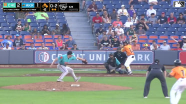 Jose Devers triples (4) on a line drive to right fielder Tavian Josenberger. Juan Benjamin scores. Alex Mooney scores.