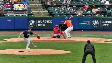 Eric Wagaman out on a sacrifice fly to center fielder Steward Berroa. Nick Morabito scores. Ryan Clifford to 2nd.