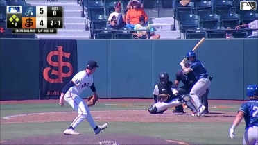 Drew Burress hit by pitch. Bryan Andrade scores. Alex Hernandez to 3rd. Shotaro Morii to 2nd.