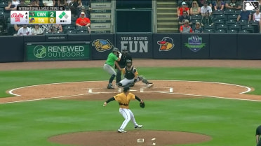 Cal Conley doubles (7) on a line drive to right fielder Brett Callahan. José Azócar scores. Luke Williams scores.