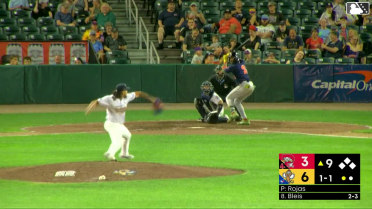 Miguel Bleis homers (10) on a fly ball to left field.