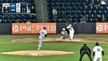 Paul DeJong doubles (1) on a sharp line drive to left fielder Justyn-Henry Malloy. Seth Brown scores.
