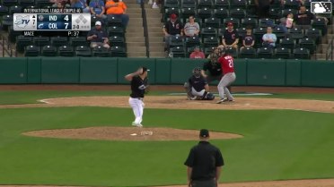 Davis Wendzel homers (1) on a fly ball to left field.