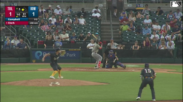 Max Clark singles on a line drive to right fielder Ben Cowles. Cal Stevenson scores.
