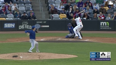 Royce Lewis homers (4) on a fly ball to left field.
