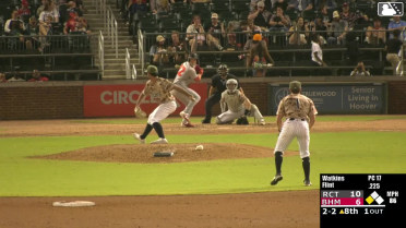 Tucker Flint doubles (9) on a fly ball to left fielder Jacob Burke. Gustavo Campero scores.
