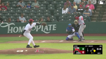 Alex McCoy homers (13) on a line drive to left field. Ryan Wideman scores.