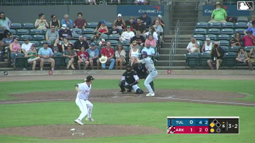 Mike Sirota singles on a line drive to center fielder Jonny Farmelo. Josue De Paula scores.