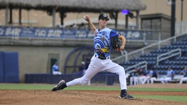 DeBerry Deals in Nine Strikeout Night, Shuckers Swept By Blue Wahoos