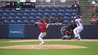Jacob Reimer singles on a line drive to right fielder Brett Callahan. A.J. Ewing scores.