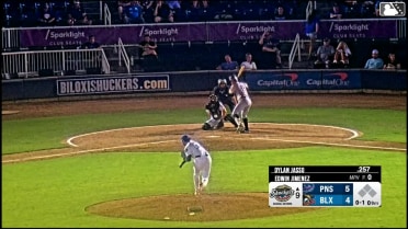 Dylan Jasso homers (4) on a fly ball to left field.