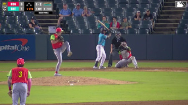 Aron Estrada homers (12) on a fly ball to left center field.