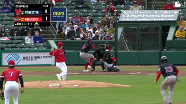 Anthony Seigler singles on a sharp line drive to right fielder Andrew Pinckney. Vinny Capra scores.