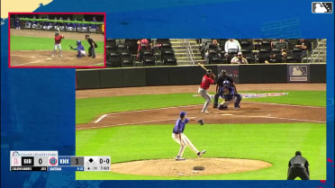Calvin Harris singles on a line drive to center fielder Alex Ramírez. Wilfred Veras scores. Andy Weber to 2nd.