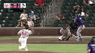 Brenton Doyle homers (2) on a fly ball to left field. Chad Stevens scores. Ryan Ritter scores.