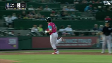 John Hicks crushes a two-run homer in the 6th