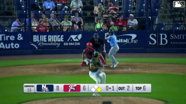 Aaron Parker homers (10) on a fly ball to left center field. Nick Goodwin scores.