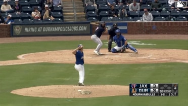 Matthew Etzel homers (1) on a fly ball to right center field.